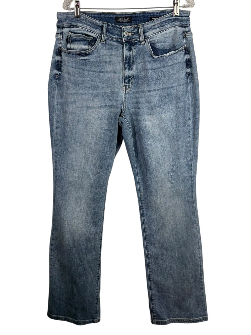 Judy Blue 82337LT Mid Rise Boot Cut Light Wash Denim Stretch Casual Jeans Plus